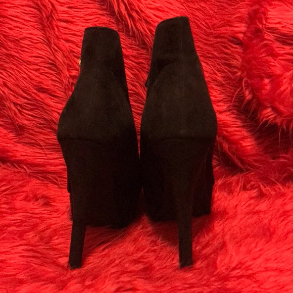 Bebe Never Worn Open Toe Suede Platform Bootie - Picture 4 of 7